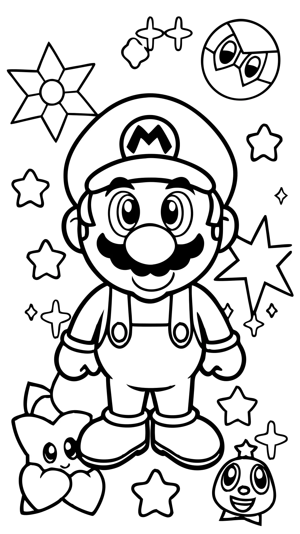 Página para colorear de Mario imprimible